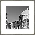 Mission San Jose Monochrome Panorama - San Antonio Texas Framed Print