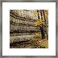 Missouri Ozark Mountain Bluff Autumn Landscape Panorama Framed Print
