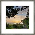 Misty Sunrise In The Oxfordshire Countryside Framed Print