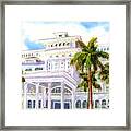 Moana Surfrider Hotel On Waikiki Beach #206 Framed Print