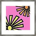 Mod Flowers 4 On Pink Framed Print