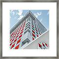 Modern M.i.t. In Red , White And Blue Framed Print