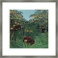 Monkeys In The Jungle, 1910 Framed Print