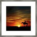 Montana Sunset Framed Print