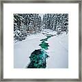 Montana Winter Creek Framed Print