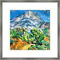 Monte Sainte-victoire Above The Tholonet Road 1896 Framed Print
