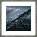 Moody Atmospheric Mountain Landscape Framed Print