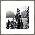 Moody Monochrome Jenny Lake Grand Tetons Framed Print