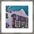 Moon Over The Alamo Talavera Framed Print