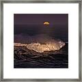 Moon Rise Coast Framed Print
