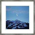 Moon Rising Over Whistler Blackcomb Framed Print