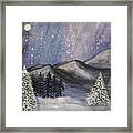 Moonlit Mountains Framed Print
