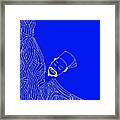 Moonlit Wisdom Blue Framed Print