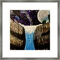 Moonlite Waterfall Framed Print