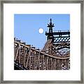Moonrise Over Queensboro Bridge Framed Print
