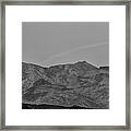 Moonset Over Death Valley - Black And White Framed Print