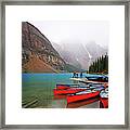 Moraine Lake In Banff National Park Framed Print