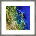 Moreton Bay Australia From Space Framed Print