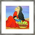 Mother And Corn Framed Print