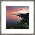 Mount Etna At Sunset, Sicily Framed Print