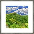 Mount Hawksbill From Crescent Rock Overlock With Thermal Clouds Framed Print