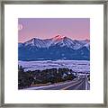 Mount Princeton Moonset Framed Print