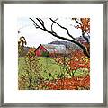 Mountain Barn In Autumn - Ouachitas Of Arkansas - Fall 2020 Framed Print