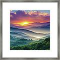 Mountain Landscape At Sunrise 01 Framed Print