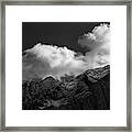 Mountain Landscape With Cloudscapes Covering The Mountain Peaks Framed Print