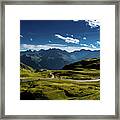 Mountain Pass And High Alpine Road In National Park Hohe Tauern With Mountain Peak Grossglockner Framed Print