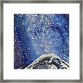 Mountain With Night Sky Framed Print