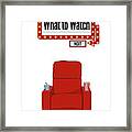 Movie Chair With Red Theater Sign Framed Print