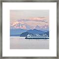 Mt. Baker Ferry Sunset Framed Print