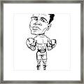 Muhammad Ali, Line Drawing Framed Print