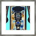 Multi Bright Bulb Packaging - Containment On Turquoise Framed Print