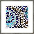 Multicolored Glass Mosaic With Swirl Pattern Framed Print