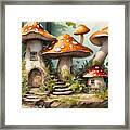 Mushrooms House Framed Print