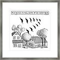 Mustaches Flying South After November Framed Print