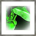 My Green Sneakers Framed Print