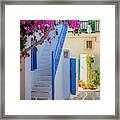 Mykonos Staircase Framed Print