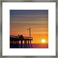 Nags Head Pier Sunrise 1184 Framed Print