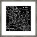 Napa City Map 1938 Black Framed Print
