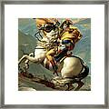 Napoleon Crossing The Alps Framed Print