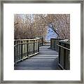 Nature Park Wooden Bridge Framed Print