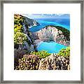 Navagio Bay Framed Print