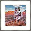 Navajo Fancy Dancer At Valley Of The Gods - 2 Framed Print