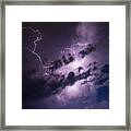 Nebraska August Lightning 030 Framed Print