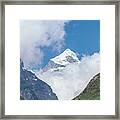 Neelkanth Mountain In The Indian Himalayas Framed Print