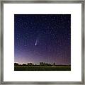 Neowise Comet Over Farmland Framed Print