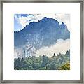 Neuschwanstein Castle In Morning Fog Framed Print